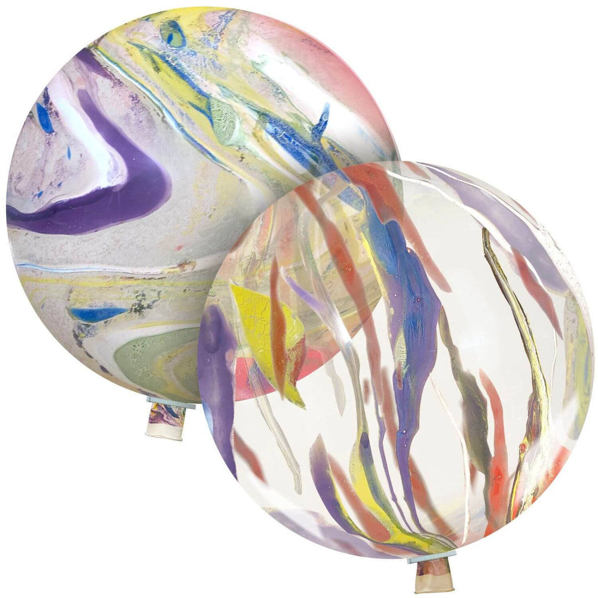 Giant Crystal Marble Latex Balloon | 35" / 90 cm | Cattex