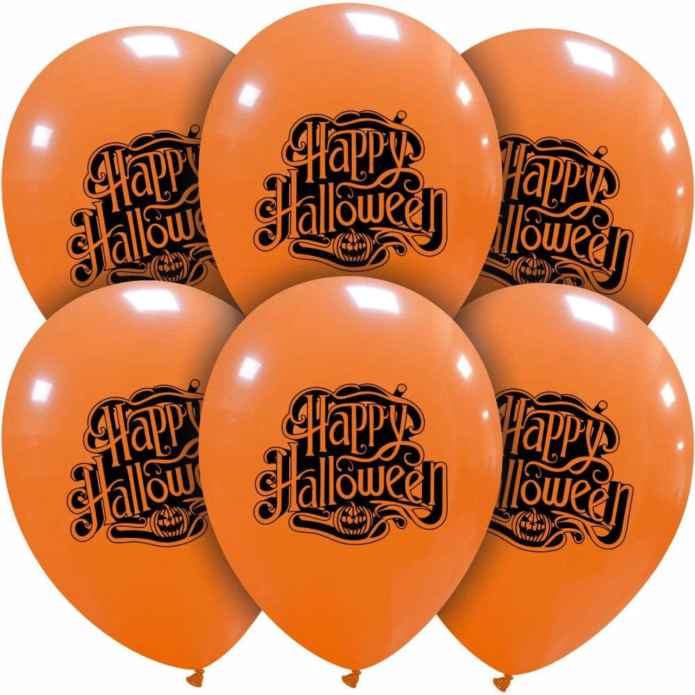 Round Balloon | Scary Pumpkin Faces Mix 50 pcs | 30 cm / 12"  | Cattex