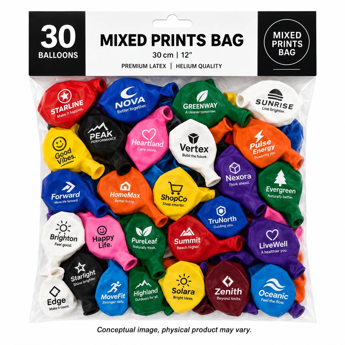 Mixed Prints Bag 30 pcs | 30 cm / 12"